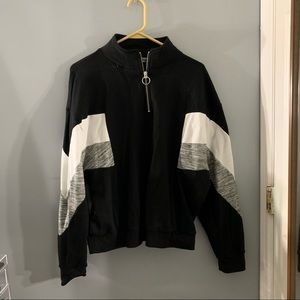 VS Pink ColorBlock Quarter Zip